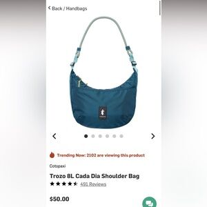 Cotopaxi Blue Messenger Bag with Adjustable Straps